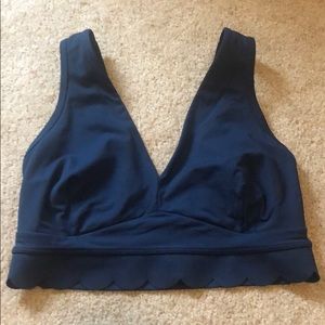 Navy Blue Scallop Women’s M Sports Bra JOY LAB